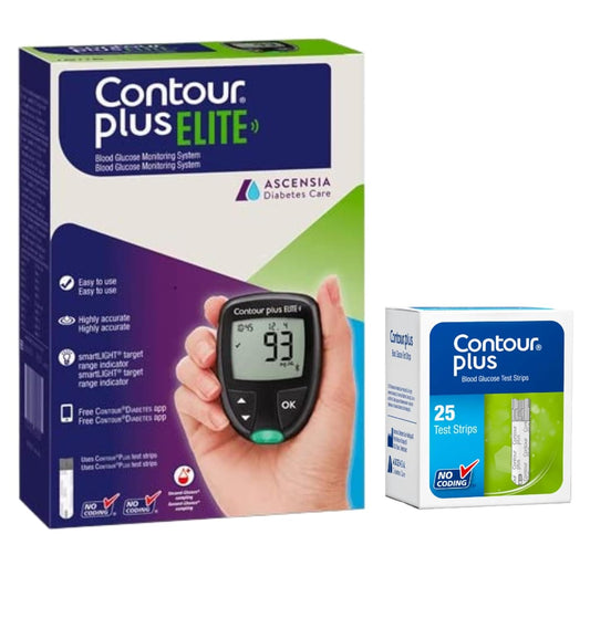 Contour Plus Elite Blood Glucose Monitoring System (with Bluetooth)  Glucometer