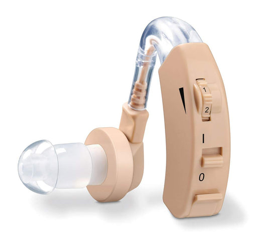 Beurer HA20 Hearing Amplifier  Amplifies the volume of sounds for restricted hearing abilities  Ergonomic fit behind the ear  Individually adjustable