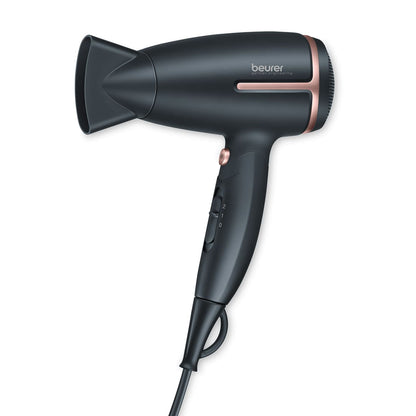 Beurer Hc25 Travel Hair Dryer 3 Years Warranty 1600 Watts, Black