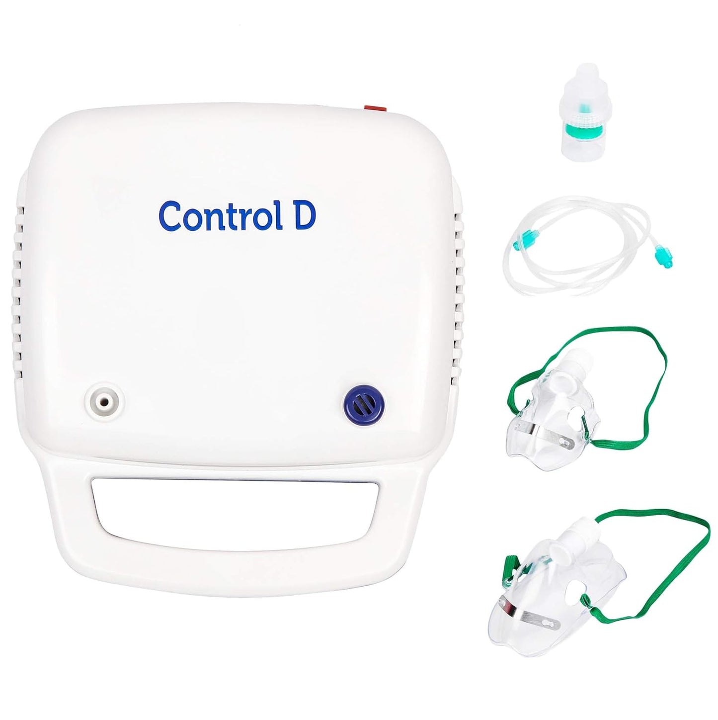 Control D Compressor Complete Kit with Child and Adult Masks Blue & White Nebulizer  (White, Blue)