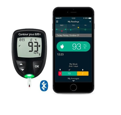 Contour Plus Elite Blood Glucose Monitoring System (with Bluetooth)  Glucometer