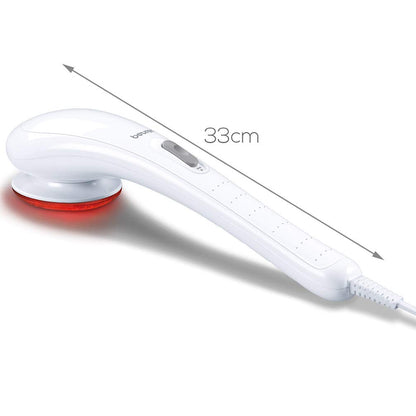 Beurer MG 21 Infrared Massager, White (648.11), Corded Electric for Pain Relief